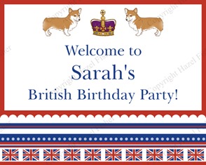 SI002 etsy 1 rule britannia british printable party welcome sign