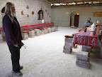 The dining room complete with salt bricks for chairs and crushed salt for the floor - ever so tasty sprinkled over your dinner.