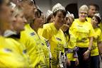 Giuliana Waters (centre looking to camera) walking in memory of her mum Carmela