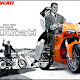 I found an old Ducati advertisement and thought it would be cool to blend it with one of their newer model bikes. The pictures and graphics are not mine.