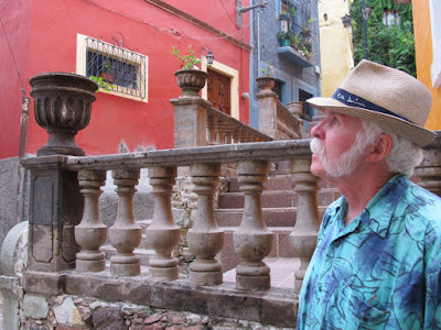 Michael and a beautiful stair