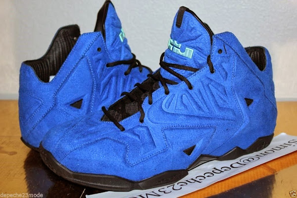 Nike LeBron XI EXT 8220Blue Suede8221 Sample 8211 Up Close amp Personal