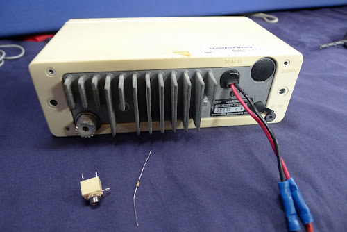 Radio, chassis socket and resistor
