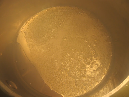 To start the applesauce, melt a little butter.
