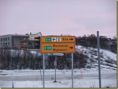 End of the E6 sign