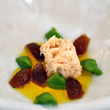 Crabe, beach mustard et algues