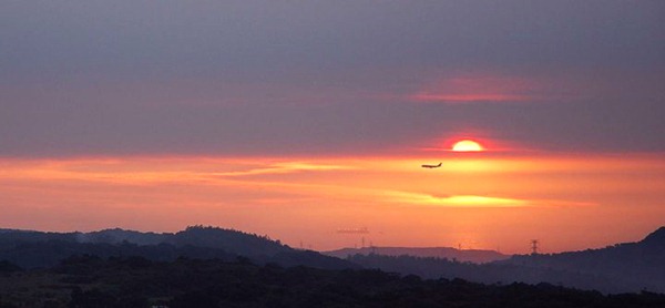 窗外夜景_夕陽_飛機_船 窗外夜景_夕陽_飛機_船