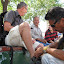 Getting my sandals washed up- fun at every corner.