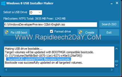 steps-Windows 8 USB Installer Maker - figure 7