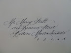 Cynthia sent along a calligraphed envelope by Adrienne Keats (adriennekeats.com).
