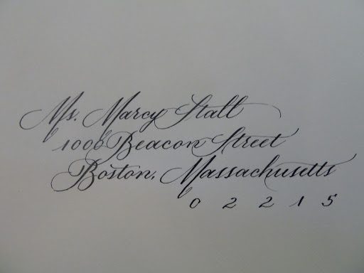 Cynthia sent along a calligraphed envelope by Adrienne Keats (adriennekeats.com).