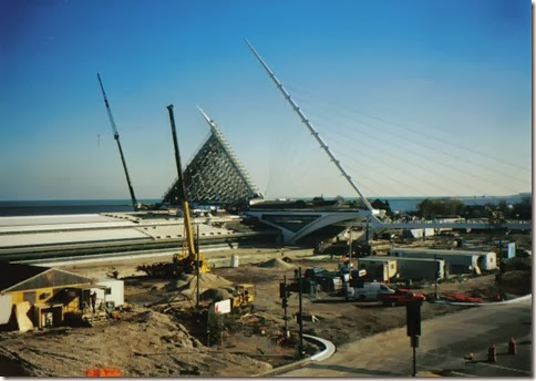 Milwaukee Art Museum Quadracci Pavilion Under Construction in November 2000
