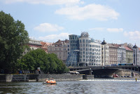 The controversial Dancing House, designed by Frank Gehry