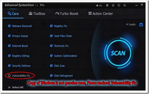 Advanced System Care Ultimate 7 Full version all the features and online updates