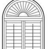 double panel shutters with sunburst