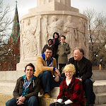 The Chicago Landmark Project, co-coordinated by Brian Golden and Cassy Sanders. June 4 - July 11, 2011. (asc to dsc) Jonathan Baude, Brian Stojak, Sam Bailey, Yolanda Nieves, Jonathan Green, Eric Ziegenhagen, Katy Albert. Photo credit: Amanda Clifford.