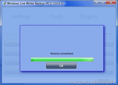 Windows Live Writer Backup Utility