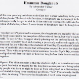 My nephew Alexander's essay on doughnuts for his school paper