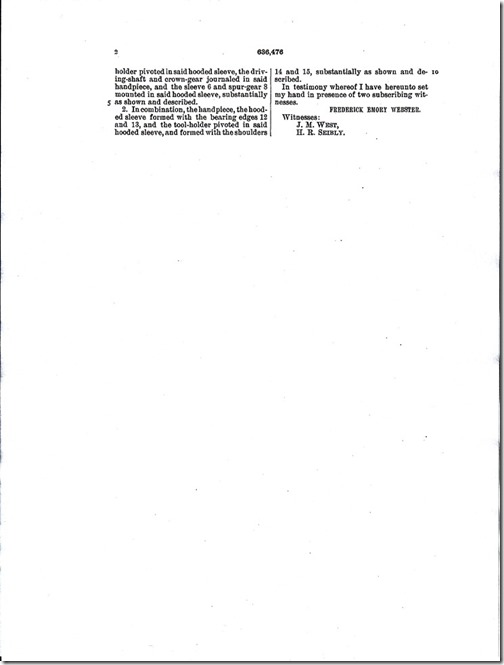 Frederick Emory Webster Patent Pg. 3 Frederick Emory Webster Patent Pg. 3