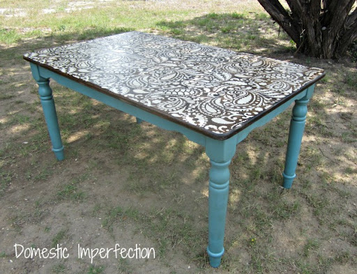 DIY Stenciled Table DIY Stenciled Table