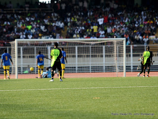 Premier but de l'A.S.V Club ce 22/05/2011 au stade des Martyrs à Kinshasa, lors du match contre Saint Eloi Lupopo dans le cadre de Vodacom Super League dont le score final, 2 pour V. Club et 0 pour Lupopo. Radio Okapi/ Ph. John Bompengo