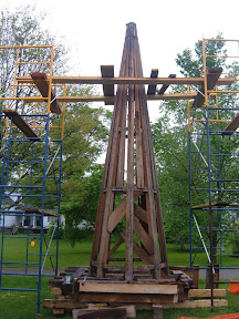 The base of the spire had been destroyed.