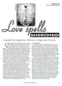 Cover of Kenaz Filan's Book Love Spells Reconsidered A Guide For Magicians Witches Clergy And Friends