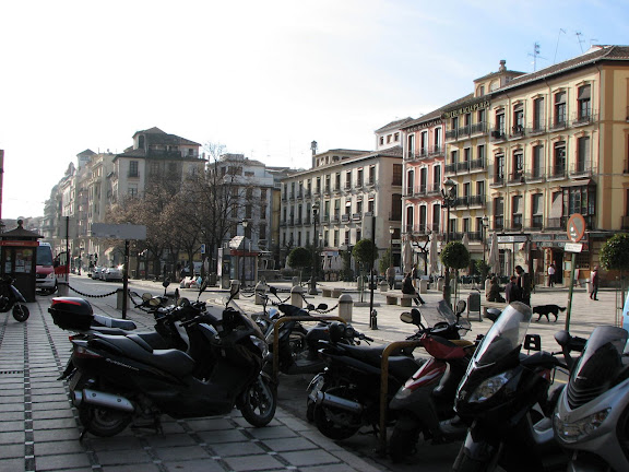 Plaza nueva- The northernmost Catholic part of the city - to the north are the Albayzin (Muslim quarter) and Alhambra.