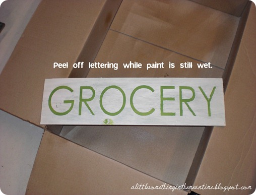 Grocery Sign Peel Off Lettering