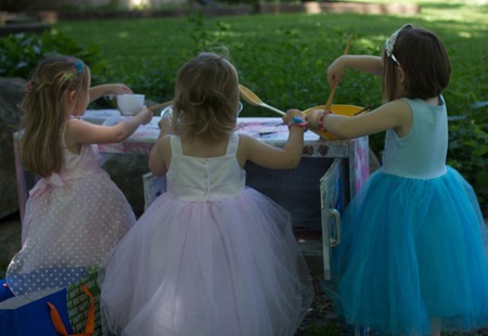 Princesses at the Mud Kitchen