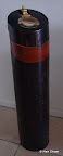 080 - Puits de Lumière - 1997<br />
H 110 x 26<br />
Sculpture ébène, pao rosa et or