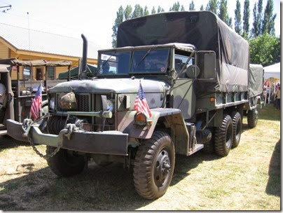 IMG_4913 1970 M35 2.5-Ton Cargo Truck with M105 Trailer at Antique Powerland in Brooks, Oregon on July 31, 2010