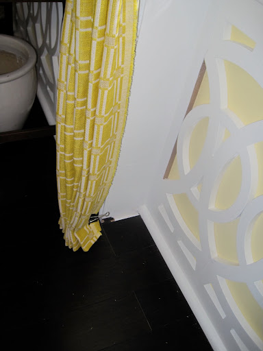 This is a fun stylist trick: when you want to get the perfect pleats in your curtains you acordian fold them and clip them together overnight.