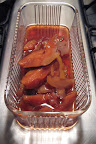 My first attempt fell apart a bit, but I found these rosy quinces in syrup to still be beautiful as well as delicious. My first attempt fell apart a bit, but I found these rosy quinces in syrup to still be beautiful as well as delicious.