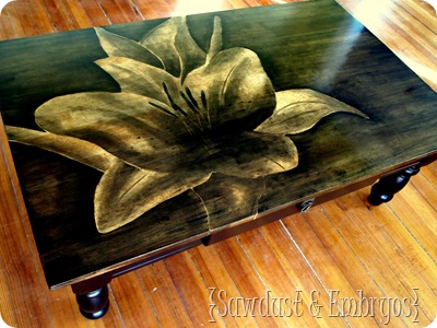 Artwork using Wood Stain {Sawdust and Embryos}