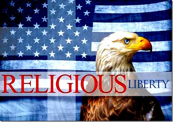 Religious Liberty - Flag -Bald Eagle