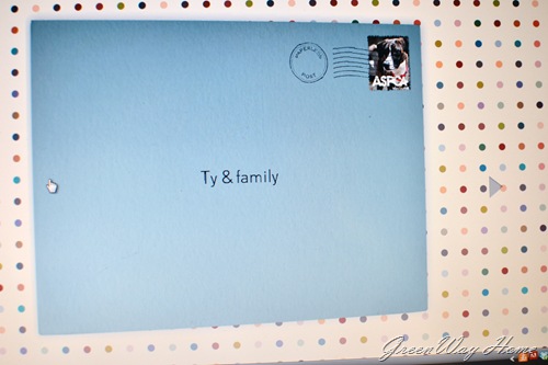 Puppy Party invite envelope Puppy Party invite envelope