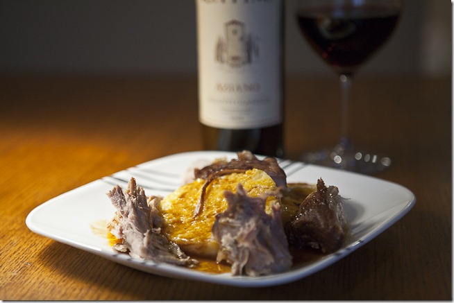 Chianti Braised Pork Shoulder with Polenta Paired with 2008 Ruffino Aziano DOCG Chianti Classico-2