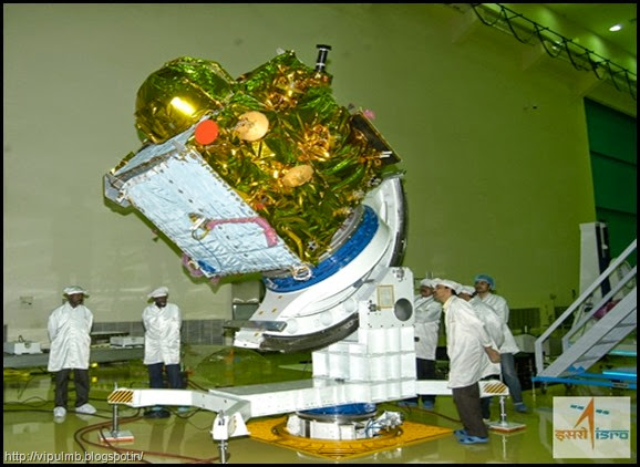 IRNSS-1A Satellite undergoing test in clean room