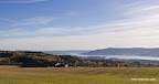 Utsikt fra Ringsvegen mot Moelv og Mjøsa