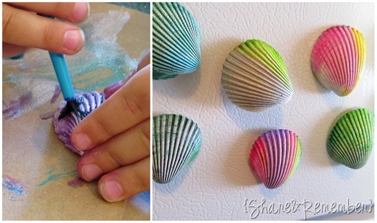Painted Seashell Magnets 3