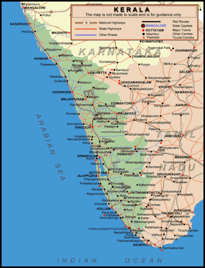 Map of Kerala
