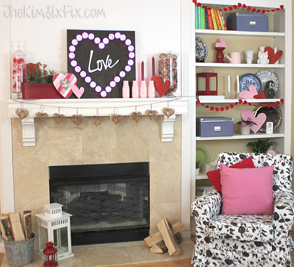Valentines day living room