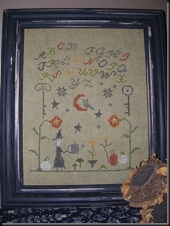 the halloween garden framed