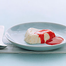 Orange Coeurs à la Crème with Strawberry Raspberry Sauce