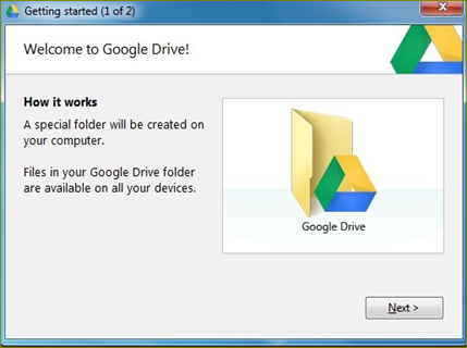 เริ่มต้นใช้งาน google drive
