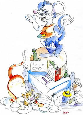 Falla El Junqueral 2013 (esbós)
Lema: Més forats que el formatge
Artista: Inmaculada Ibáñez