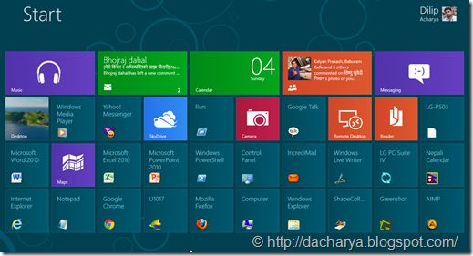 Windows 8 Start Windows 8 Start
