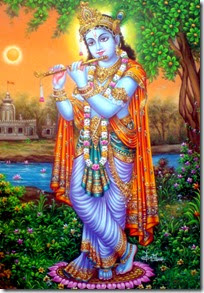 [Lord Krishna in the forest]