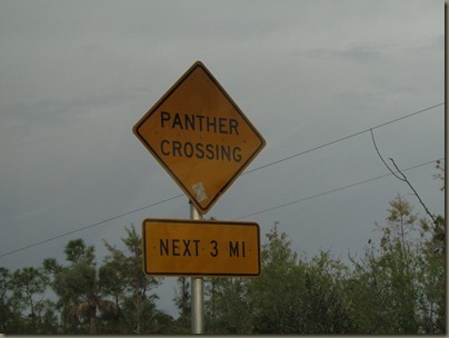 panther crossing sign
